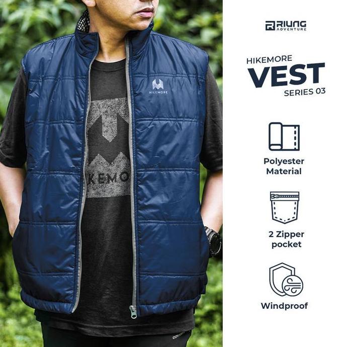 NEW ROMPI PRIA WINDBREAKERS MOTOR HIKEMORE VEST 03 TERBARU ORI