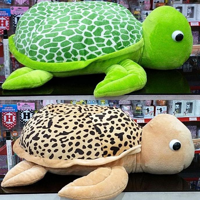 Ready Boneka Penyu Kura Kura Turtle Coklat Hijau Besar Jumbo