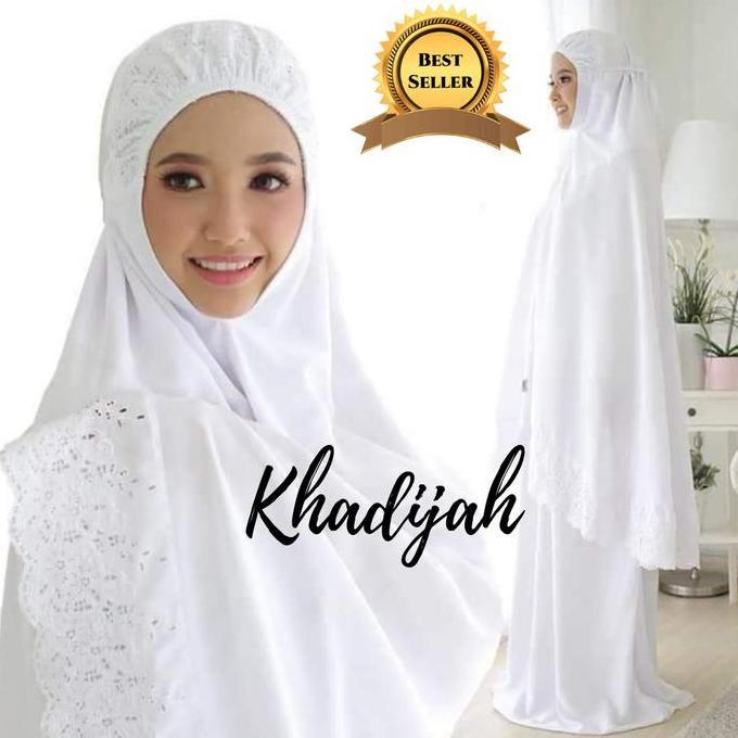 Mukena Khadijah Katun Mikro Adem Warna Putih, Mukena Terbaru