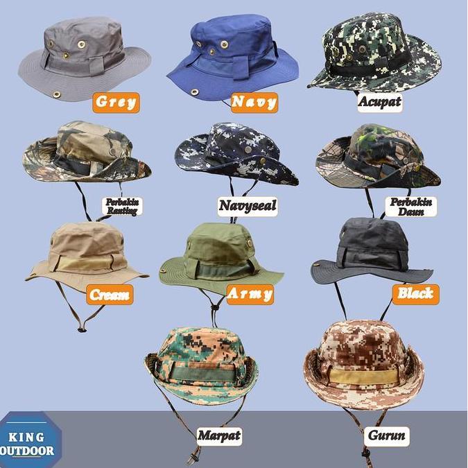 TOPI RIMBA/HIKING UNISEX | TOPI MANCING | TOPI KOBOY OUTDOOR TERBARU
