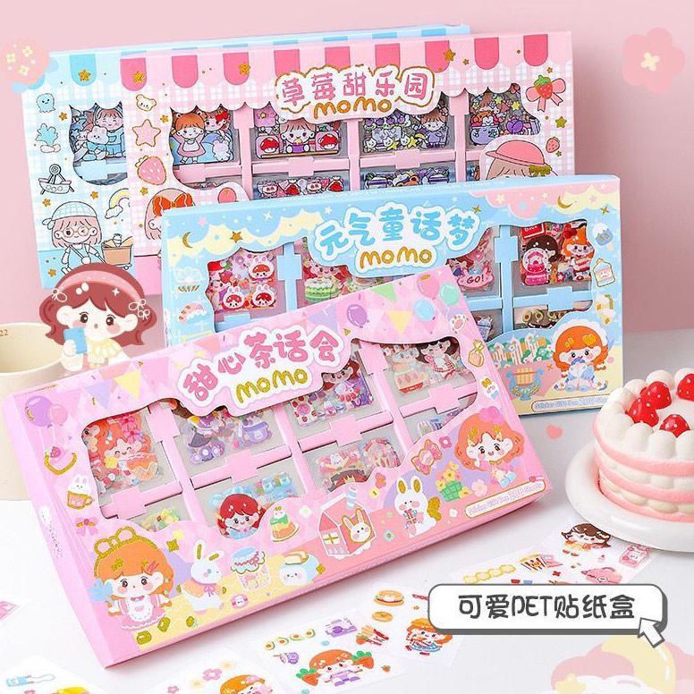 200 Lembar Sticker Box Pvc Jumbo Size Stiker Baru