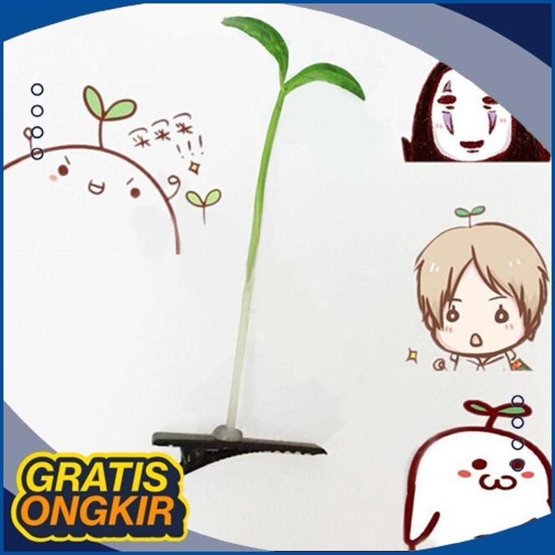 Flash Sale Hpda Hairpin Sepucuk Daun Tunas Tauge Sporut Hick Jepit Rambut Cosplay Dr-02