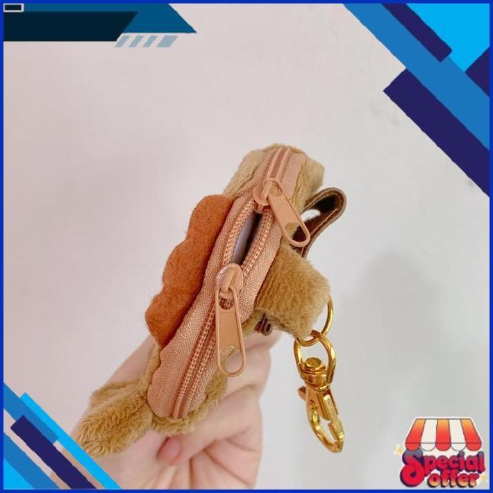 Smile Today Dota Dompet Koin Headset Taiyaki Kue Ikan Import Jepang Bulu Plush Purse Dr-02