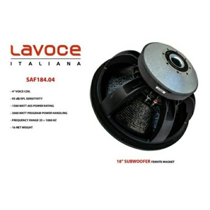 Terlaris Speaker 18 Inch Lavoce Saf184.04 Saf 184.04 Rdw Original