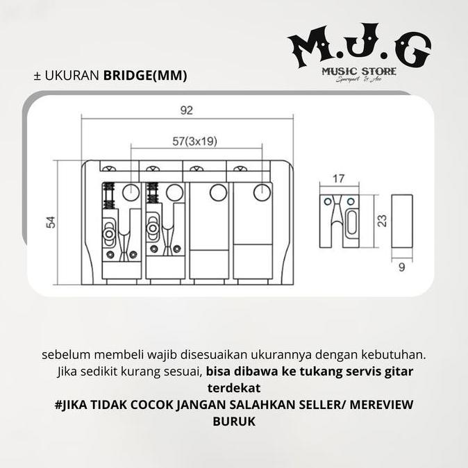 Tremolo Bridge Bass Elektrik 4 String Model Bb405 Premium Quality