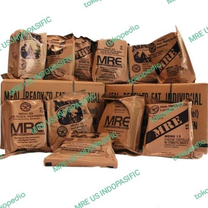Us Mre Ration Case B Menu 1324 Ransum Tentara Amerika Makanan Survival Food