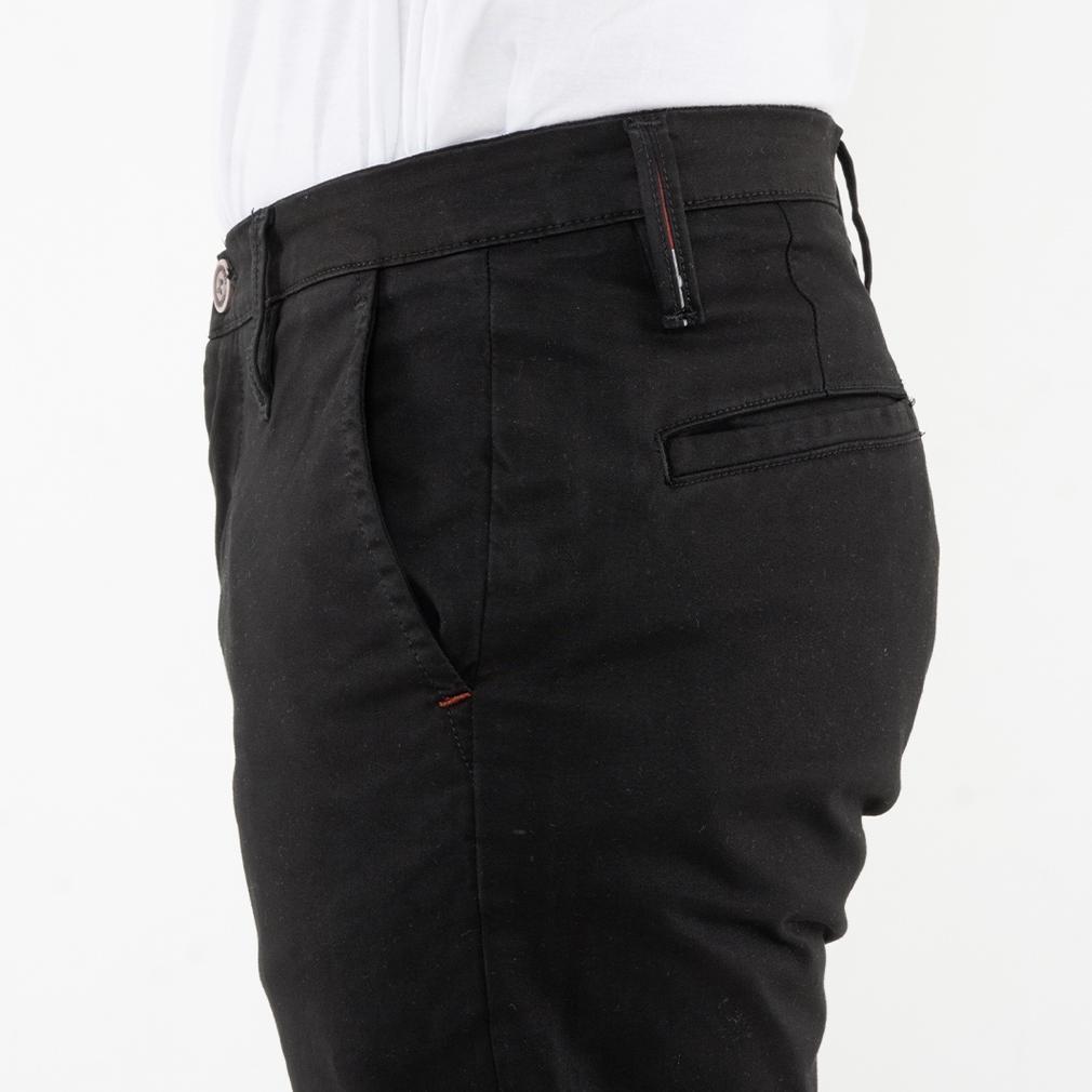 Promo Oxygen Denim Prime Relax Chino Pants Slim Fit Stretch - Black (7412)
