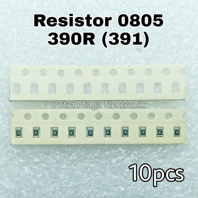Diskon (20pcs) Resistor SMD 0805 390R Tahanan 390ohm 390 ohm Marking: 391 putran1a