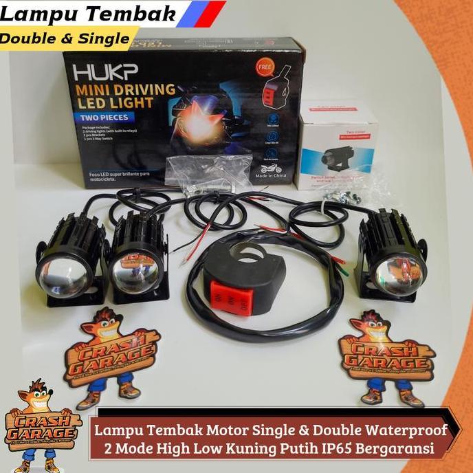 Promo Lampu Tembak Sorot Led Laser Motor 2 Warna Waterproof Tembus Kabut Diskon