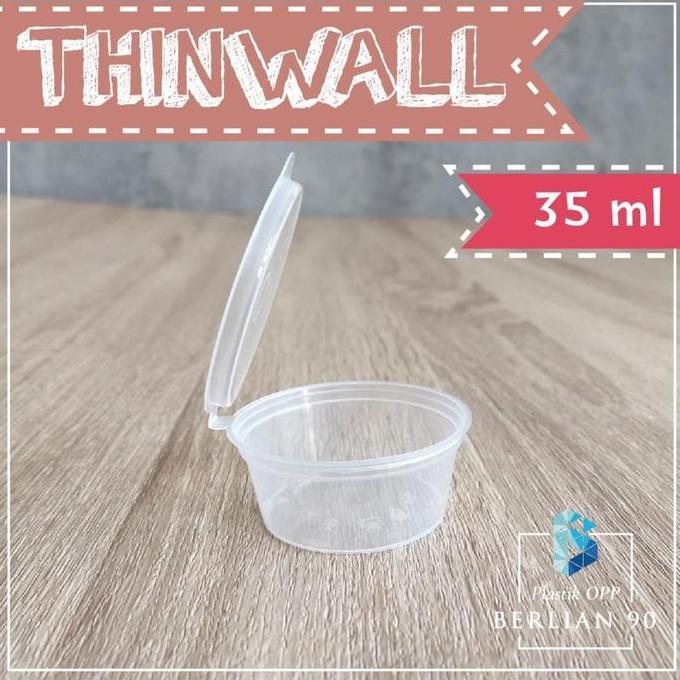 New- Tempat Saos Plastik 35 ml Cup Saos Sambal Thinwall Kecil Tempat Saos