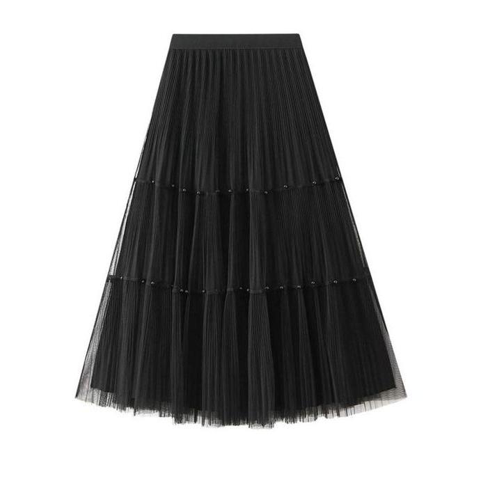 Shenel | Rok Tutu Timbal Balik Bisa 2 Model Roko Tutu 6518 Mutiara Panjang dan Rok Midi 7/8 Tutu Pol