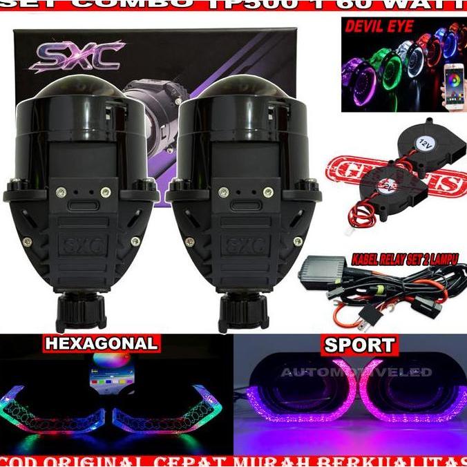 Promo COMBO PAKET HEMAT BILED TP500 60 WATT BLUELENS ORIGINAL BILED SXC PAKETAN SET MOTOR MOBIL | BI