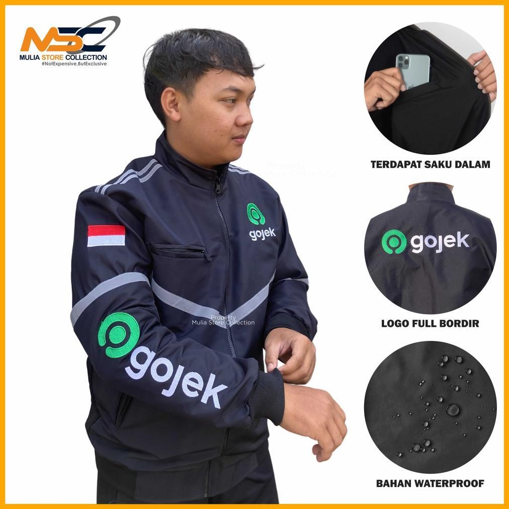 Jaket Bomber Pria Waterproof / Jaket Go Jek Hitam Anti Air / Jaket Maxim Terbaru / Jaket Ojol Murah