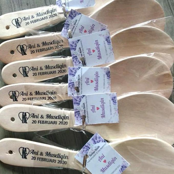 Paket 100pcs Souvenir Centong Kayu Nasi