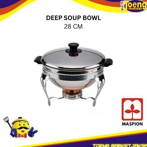BEBAS ONGKIR - TEMPAT PRASMANAN / DEEP SOUP BOWL SET 28 CM STAINLESS MASPION