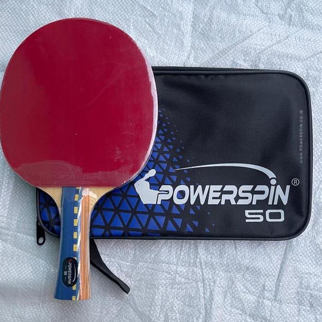 Bat Bet Tenis Meja Pingpong Powerspin 50 Bonus Tas