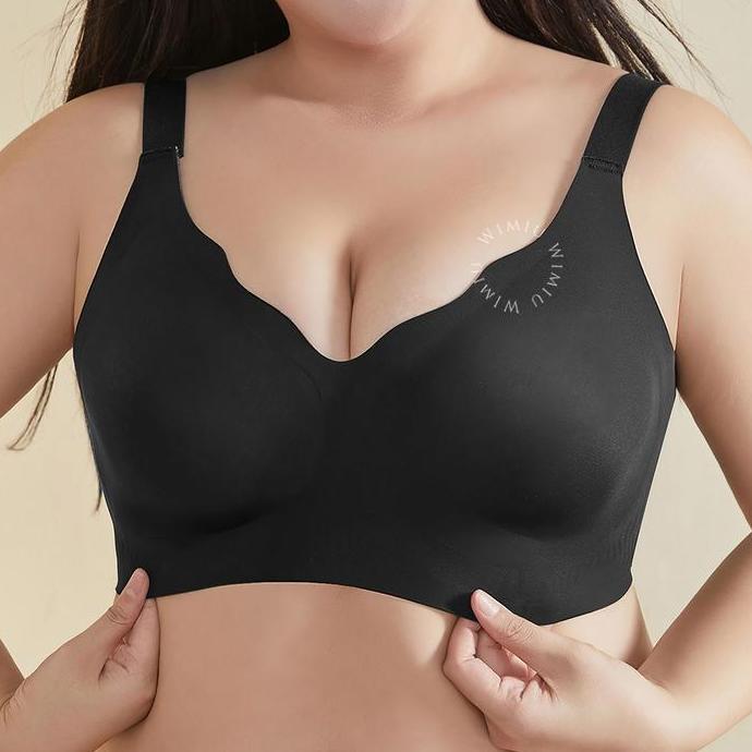 Terlaris Wimiu BH Wanita Super Jumbo AFF Women Bra Cup D E F Jumbo BH Seamless BH Tanpa Kawat Jahita
