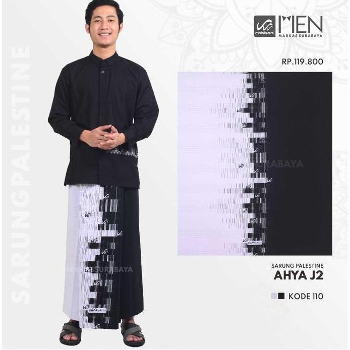 Sarung Rabbani Palestina Ahya J2 Pth Htm Dan Pth Navy Motif Palestine