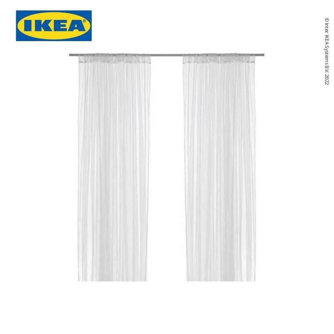 New- IKEA LILL Vitrase 1 Pasang Putih 280x250cm
