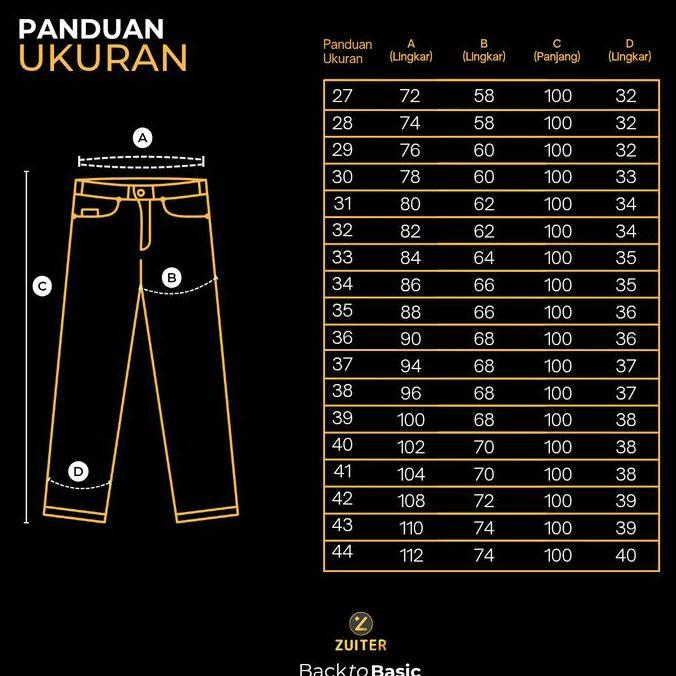 ZUITER - Basic Pants | Celana bahan kantor kerja formal slimfit panjang pria