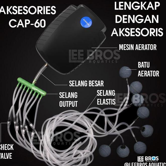 Aerator Kolam Ikan Dan Aquarium Tahan Hujan Dan Uv Matahari / Air Pump / Aerator Kolam Ikan Koi / Ae