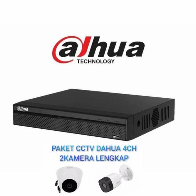 Paket 4 Channel Dahua 2 Kamera CCTV 2MP Cooper