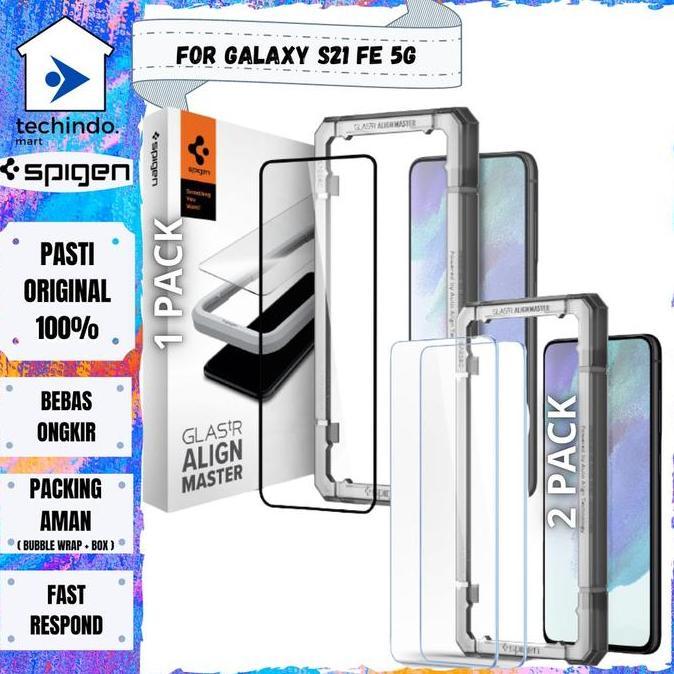 TERBARU - Tempered Glass Samsung Galaxy S21 FE Spigen Alignmaster Full Cover