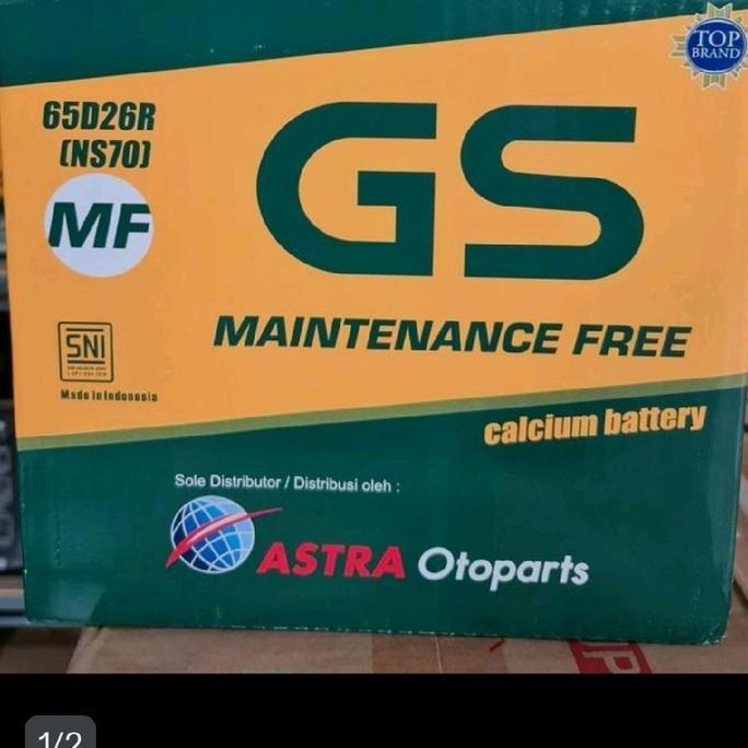 Murah Aki Mobil Ns70 / 65D26R Gs Mf Aki Mobil Mitsubishi Kuda Bensin Kijang Lsx Dll