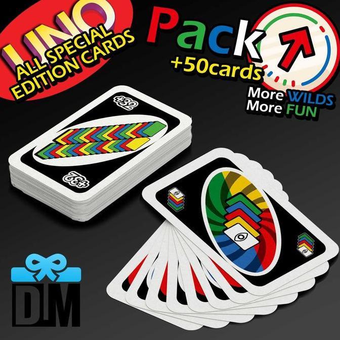 Kartu Uno ALL Special Edition Pack Semua WILL CARD Cobs +32 +16 Attack Spin Frozen Mario Minecraft H