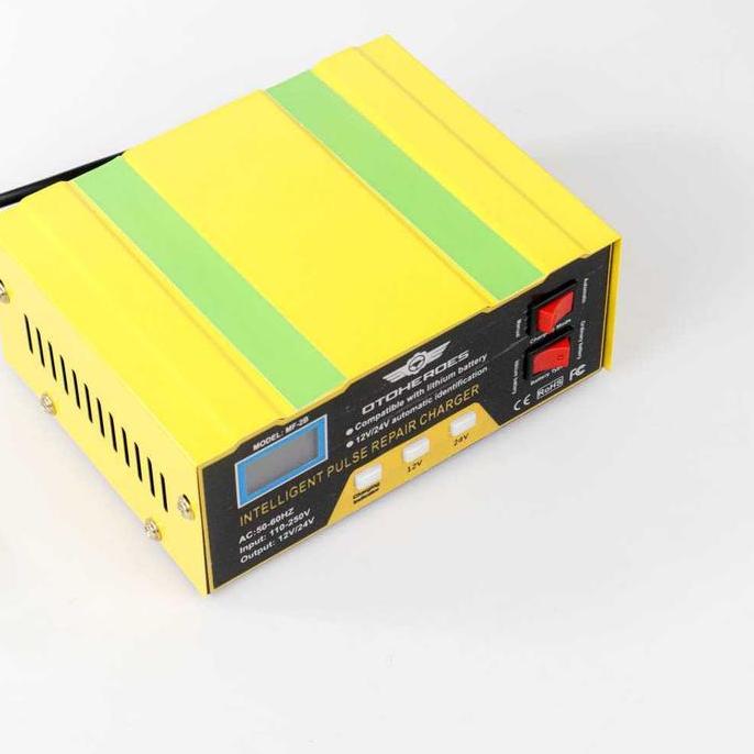 Murah Otoheroes Charger Aki Mobil Battery Charger 12V/24V 6-105Ah Mf-2B Dengan Indikator Led Dan Chi
