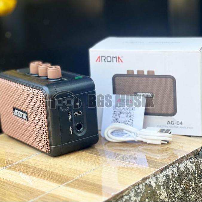 Ampli Gitar Aroma Ag04 Original - Ampli Mini Gitar Elektrik Aroma Ag04 Amplifier Mini For Guitar Ele