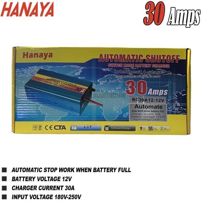Sale Charger Aki 12V 30A Hanaya / Charger Aki Mobil 30A Automatic