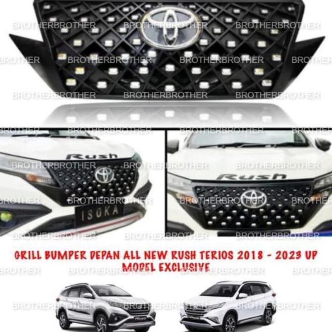 Murah Grill Bumper Depan All New Rush Terios 2018 2022 2023 Exclusive Hitam