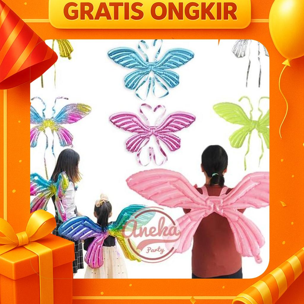 Balon Foil Sayap Kupu Kupu / Balon Foil Sayap Angel / Balon Sayap Peri