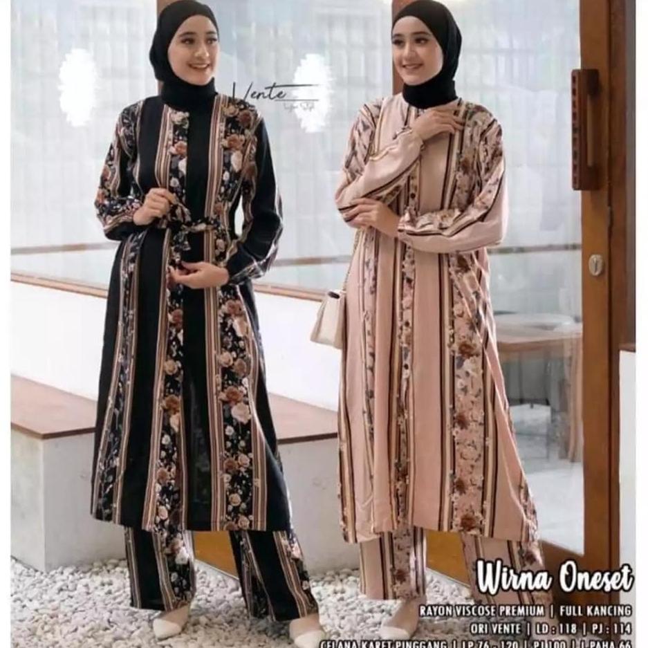 Lion King - Terlaris Long Tunik Viscose Setelan Model Bunga Kembang Kekinian - Big Sale