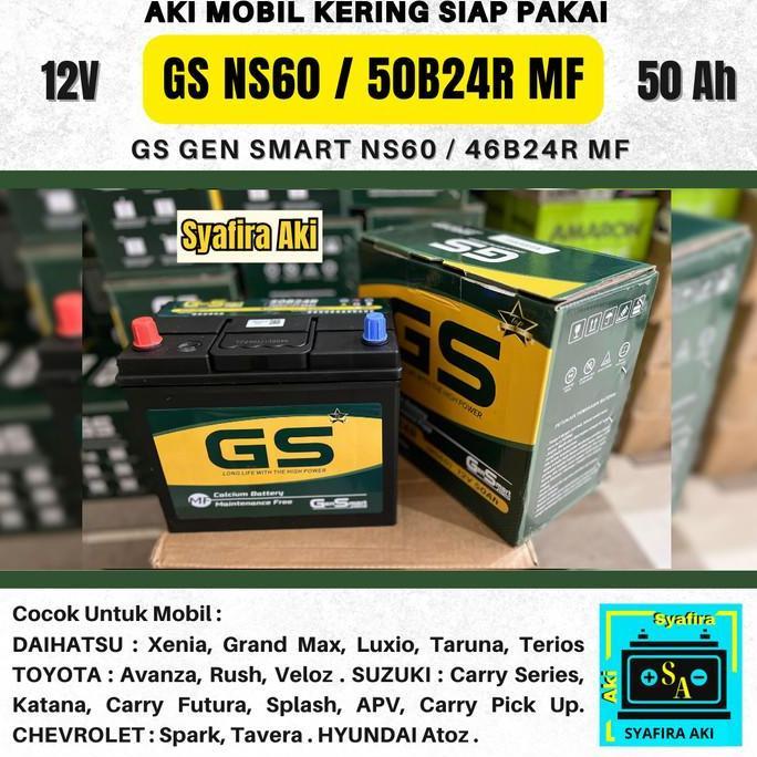 Grosir Aki Mobil Avanza G / Veloz, Terios,Xenia,Rush,Grandmax Gs Mf Ns60 Aki Kering 12V 45Amper