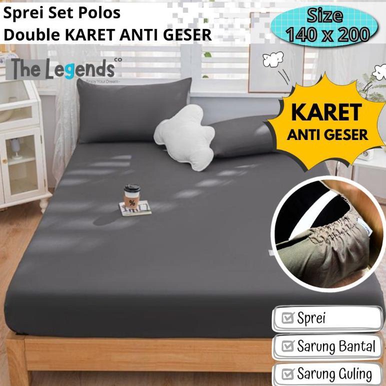 Sprei Karet Polos 140x200 Anti Geser | 140x200x15 | 140x200x20 | 140x200x25 | 140x200x30 | Lembut