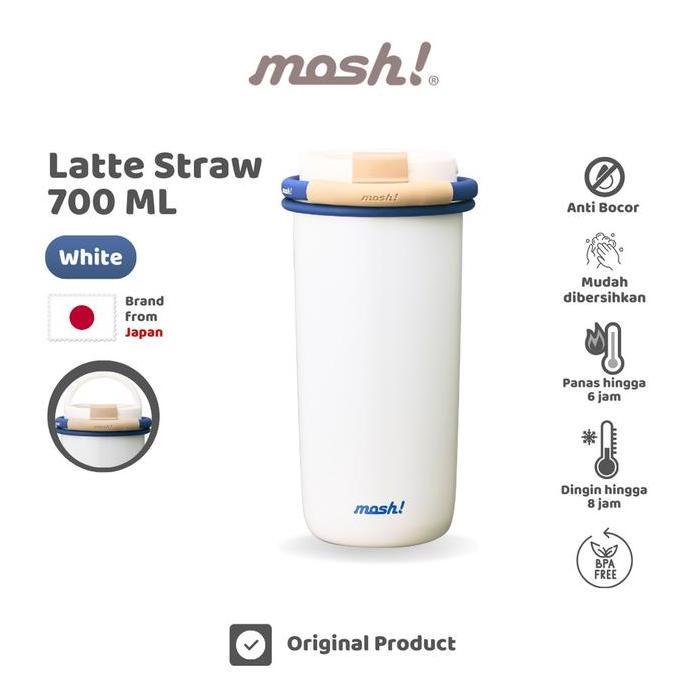 Mosh Latte Straw Gradient Tumbler - Botol Minum Stainless Steel 700Ml