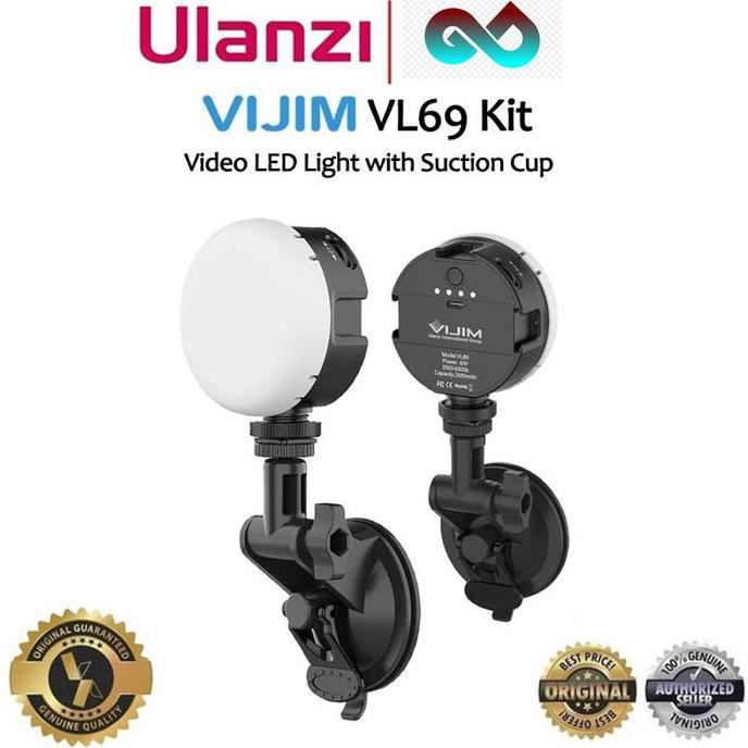 Ulanzi Vl69 Kit Lampu Led Portable Video Light For Video Vlogging Etc.