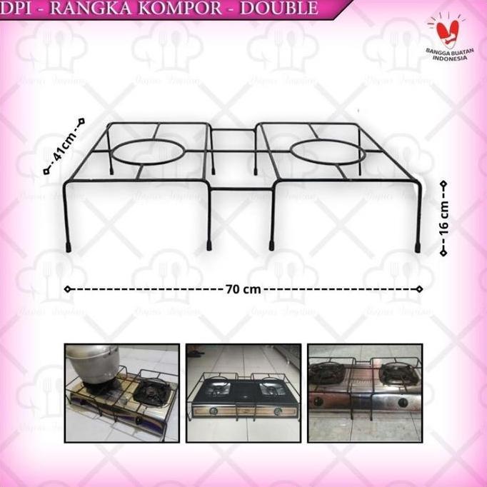 Rangka Besi Kompor Gas Rinai 2 Tungku - Tungku Kompor Gas Rinnai CO