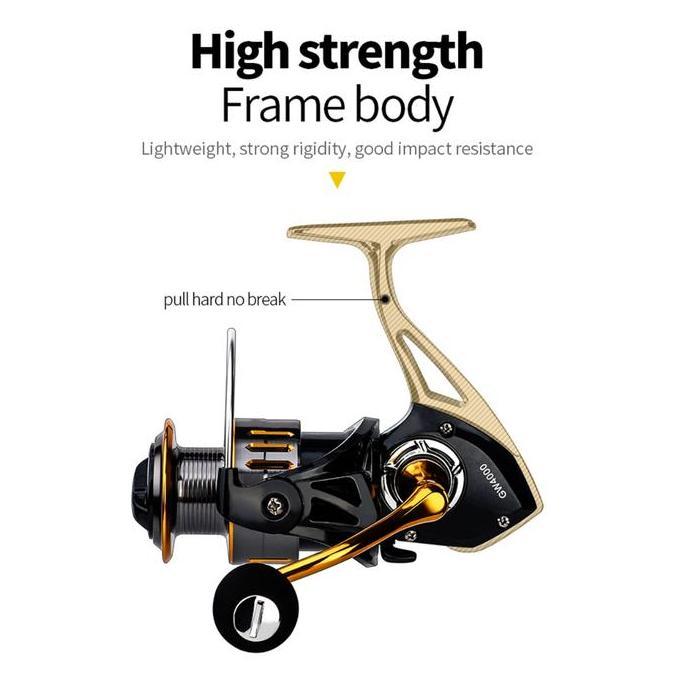 Reel Pancing Metal kuat bagus, katrol pancing banyak ukuran Terlaris