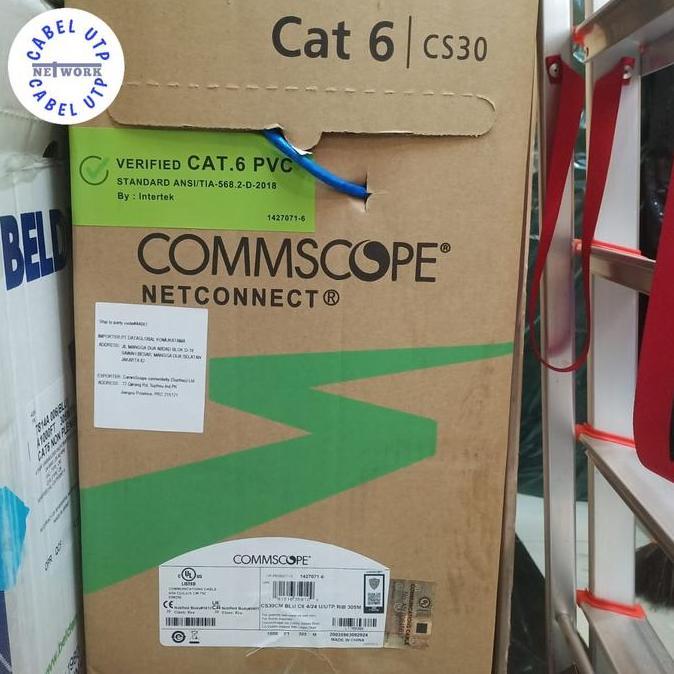 Commscope Amp Kabel UTP Cat.6 4Pair 24Awg Original Commscope @50 Meter Terlaris