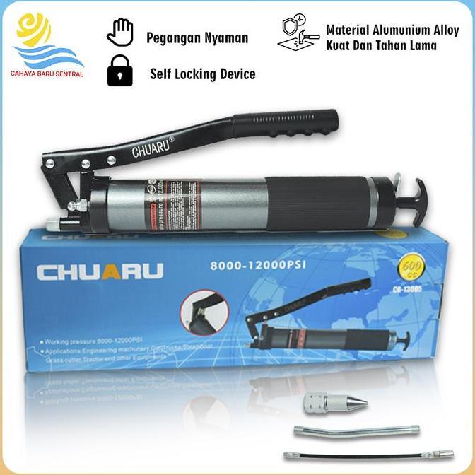 BEBAS ONGKIR - POMPA GEMUK Manual 600CC / GREASE GUN 600 CC // Hand Grease Gun 600 CC