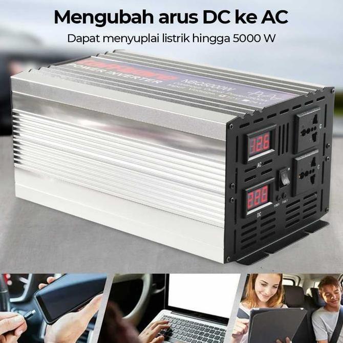 Promo Power Inverter Sinus Murni Taffware Pure Sine Wave Pengubah Arus Listrik DC 12V to AC 220V 500