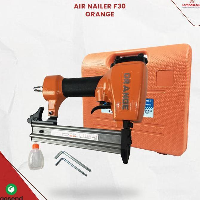 Mesin Air Nailer Gun Staples Angin Paku Tembak Stapler F30 Orange