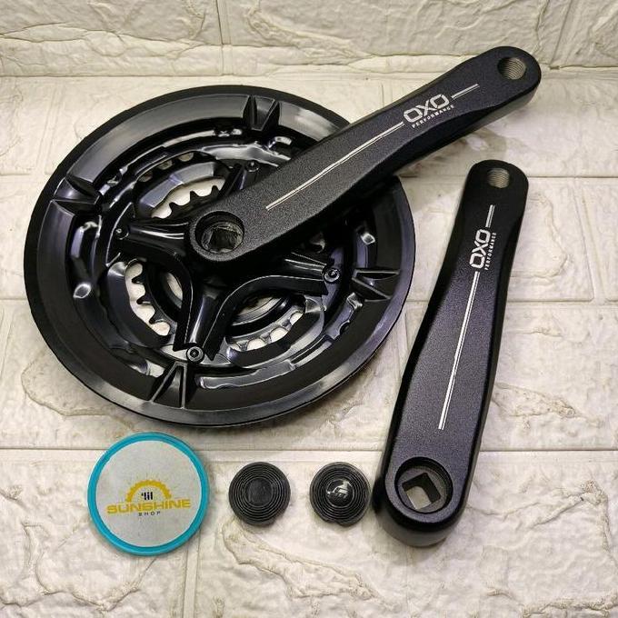 Promo Crank 3 Speed Oxo Cw49 Alloy 42/34/24T Gear Gir Tengah Sepeda Mtb As Tengah Bb Kotak Cod