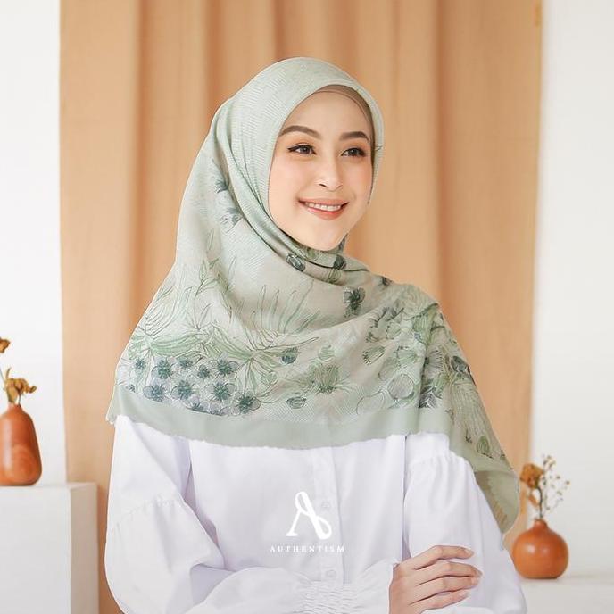 Promo Authentism - Amrini Series Exclusive Printed Scarf Kerudung Segi Empat Ultrafine Voal Jilbab S