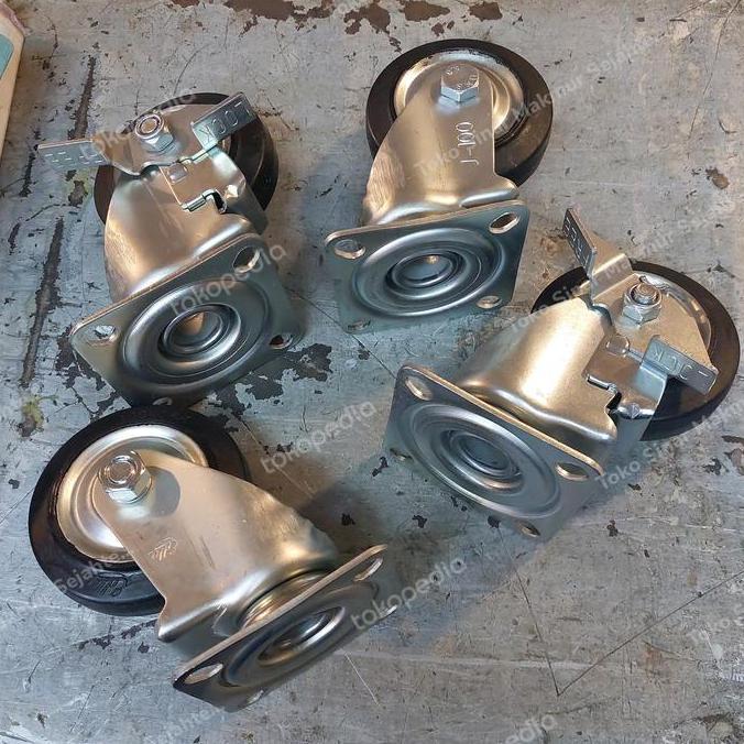 Roda Lory Karet Edly 4" Rem Putar Isi 4 / Roda  Edly Karet 4" J/Jb 100  Sale