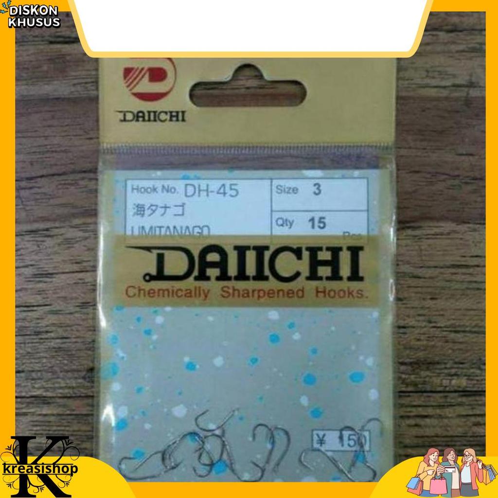 Grosir Mata Kail Daichi "Dh-45" (Umitanago) (Silver Tanpa Lubang)