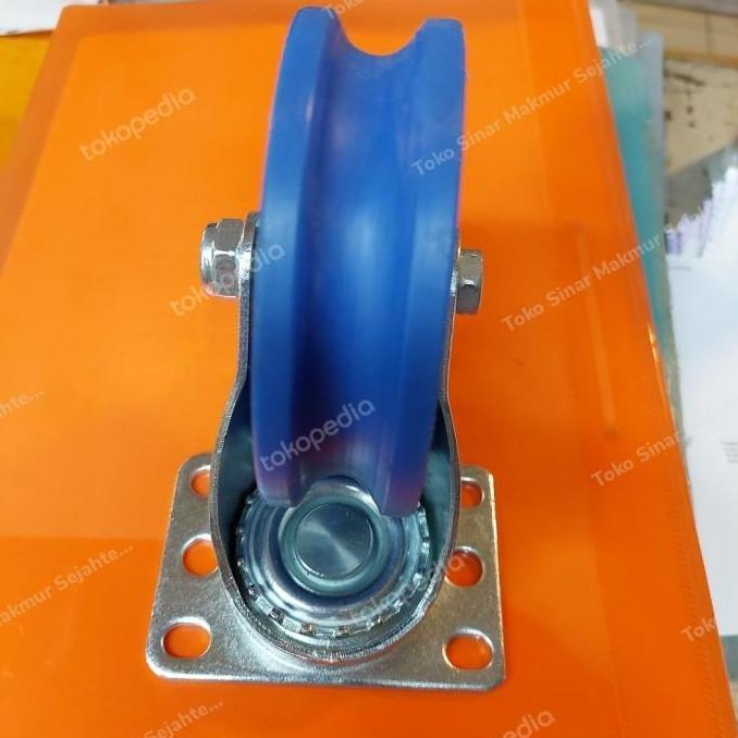 Roda Pintu 4" Model Breket Hidup Putar Bahan Nilon  Sale
